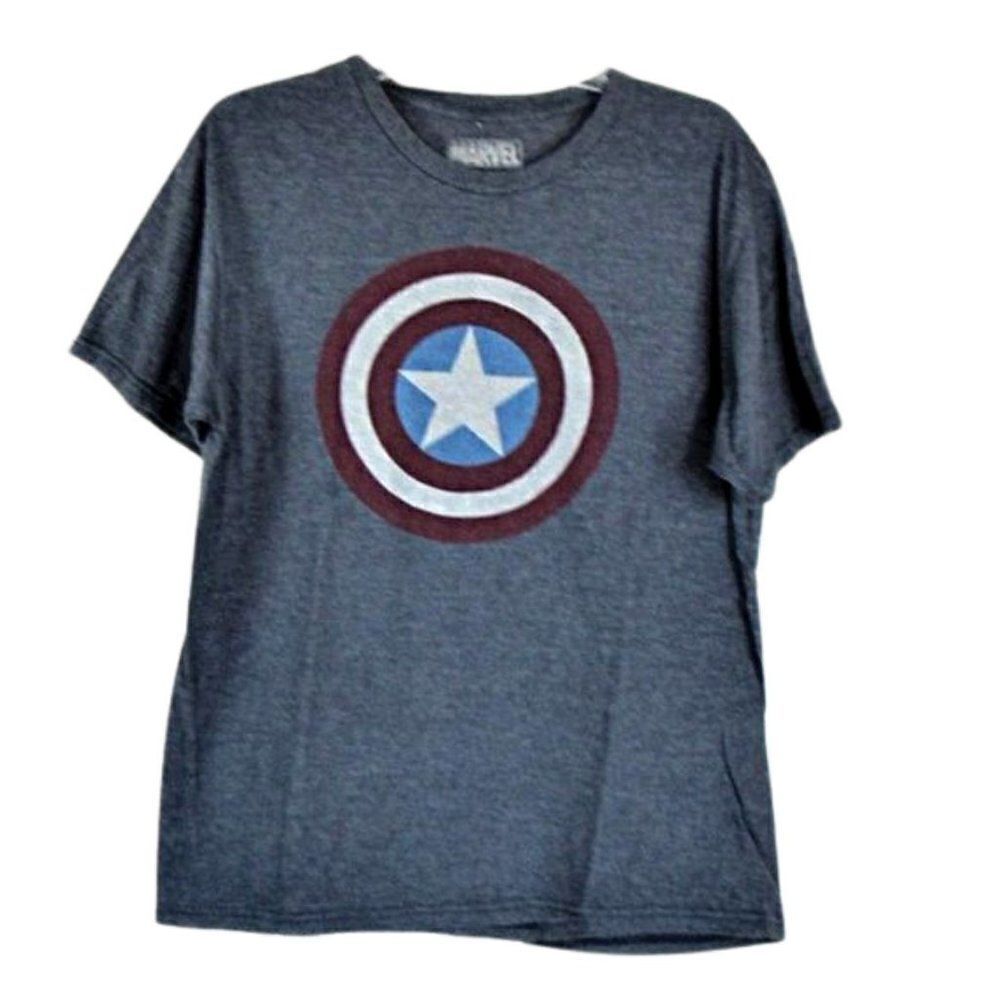 T-Shirt Short Sleeve Crew Neck Marvel Comics Captain America Unisex Size Large